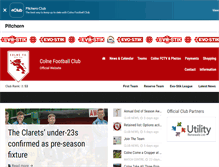 Tablet Screenshot of colnefootballclub.com